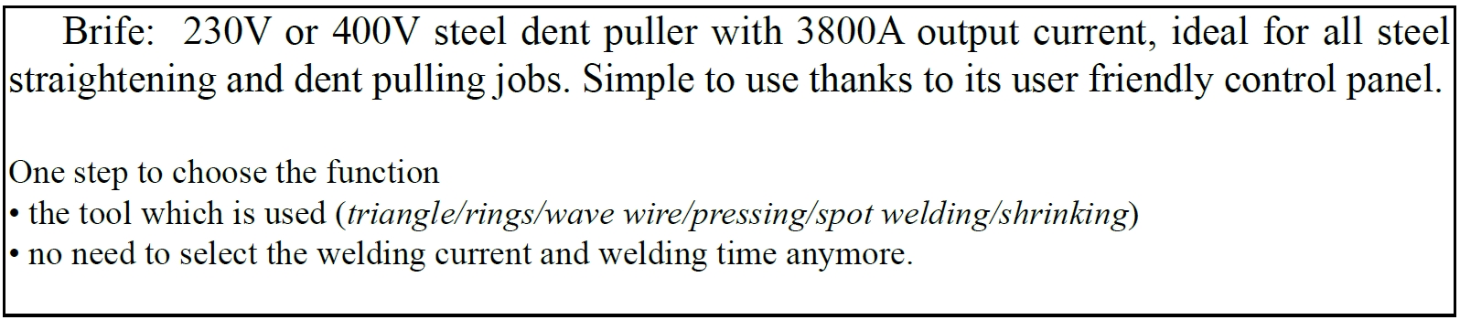 PL80-M Steel Body Dent Puller