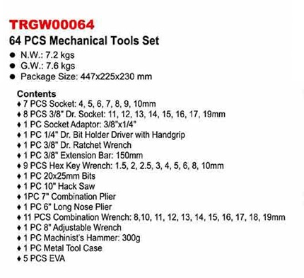 TORIN BIG RED TOOL KIT (TRGW00064)