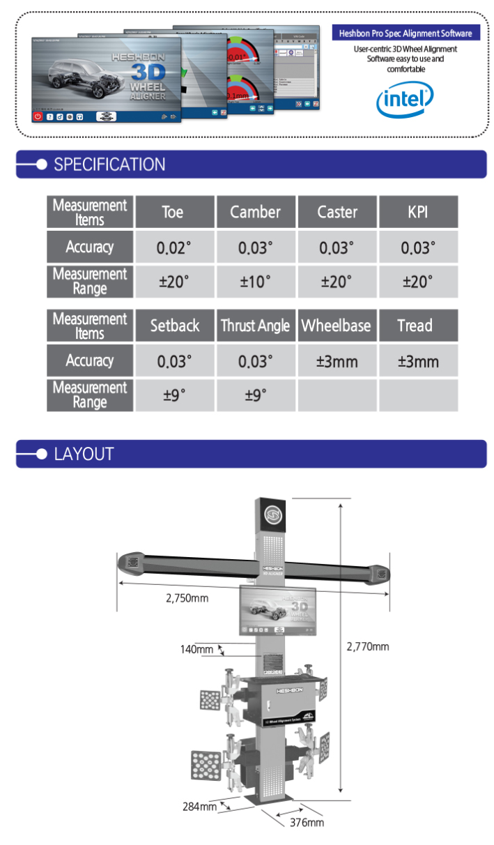 Heshbon 3D Wheel Aligner HA6000
